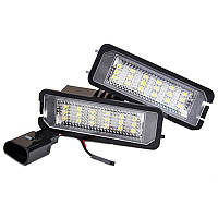 Ліхтарі для номерного знаку автомобіля світлодіодні 2 шт Чорний