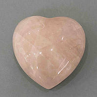 (Ціна за 100 гр) Сувенірний камінь Серце з Рожевого кварцу d-60-85х60-85х30-45мм+- асорті розмір вага від 150гр