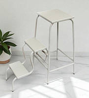 Табурет драбина на 3 сходинки 65 см білий Molla Max