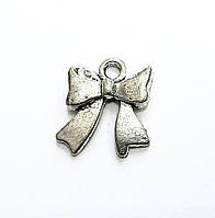 Підвіски металеві Finding Кулон бант Античне срібло 18 мм x 16 мм