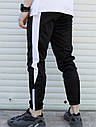 Спортивні штани чорні з білим лампасом Роккі (Rocky) S,M,L,XL, фото 3