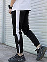 Спортивні штани чорні з білим лампасом Роккі (Rocky) S,M,L,XL, фото 4