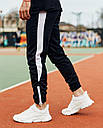 Спортивні штани чорні з білим лампасом Роккі (Rocky) S,M,L,XL, фото 5