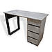 Стіл манікюрний в стилі Лофт з шухлядами 110*55 висотою 75 см. Бетон. Стіл для нарощування нігтів, фото 2