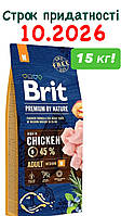Сухий корм Brit Premium Adult M для собак середніх порід з куркою 15 кг