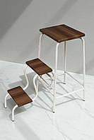 Стул стремянка 65 см Molla Max білий/вишня малага