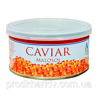 Ікра червона горбуші (імітація) "Alaska" malosol 140 грам (ключ+кришка)., фото 2