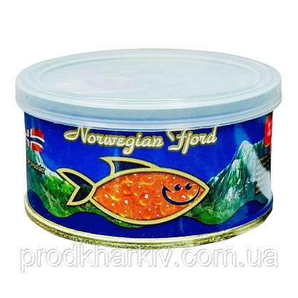 Ікра червона лососева (імітація) "Norwegian Fiord" 140 грам (ключ+кришка)., фото 2