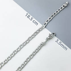 Браслет родований Ланцюжок, р.18,5 медзолото XUPING