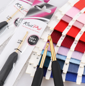 Гачки сталеві з чорною ручкою, KnitPro