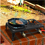 Комплект Чавунна газова плита плита GB-2 на 7 кВт з редуктором Ozkan з регулюванням та кисневий гумовий шланг 3 метра, фото 10