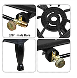 Комплект Чавунна газова плита плита GB-2 на 7 кВт з редуктором Ozkan з регулюванням та кисневий гумовий шланг 3 метра, фото 5