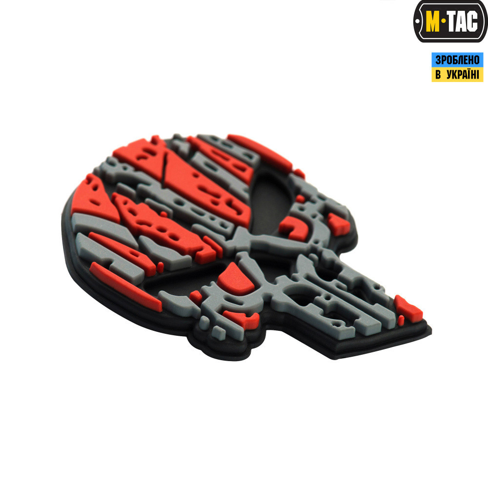 M-Tac нашивка Ukrainian Punisher 3D PVC Red/Black, фото 1