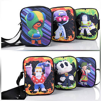 Сумка 20*15 см спортивна підліткова через плече на блискавці з кишенею та довгим ремінцем Panda