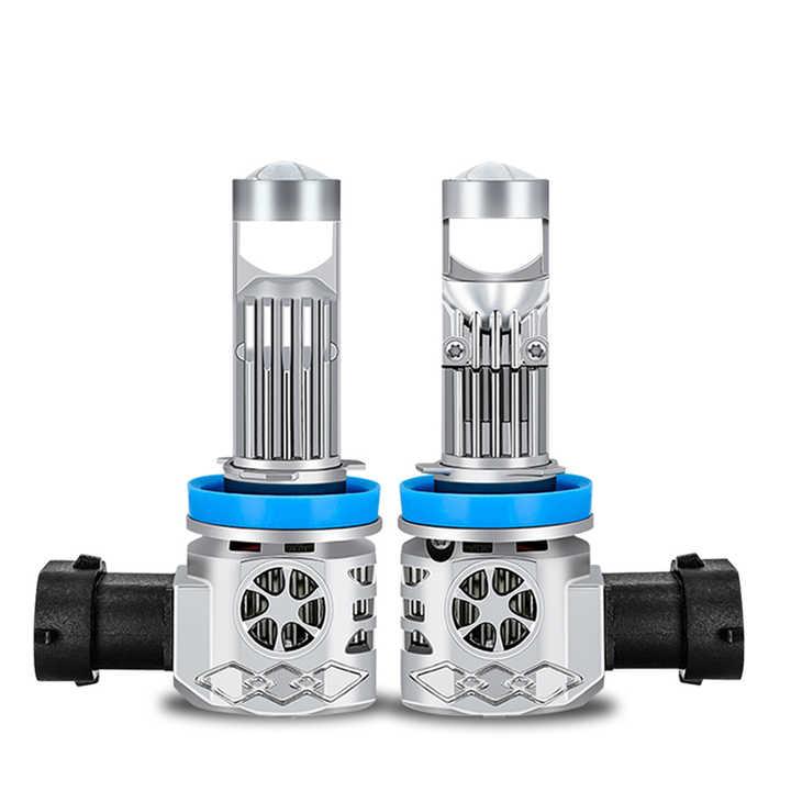 LED-лампи автомобільні Y9max H11 80 W 5000 K з лінзами, фото 1