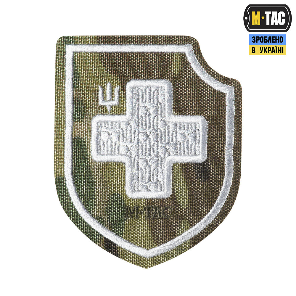 M-Tac нашивка Хрест ЗСУ (вишивка) Multicam, фото 1