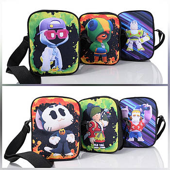 Сумка 20*15 см спортивна підліткова через плече на блискавці з кишенею та довгим ремінцем Panda