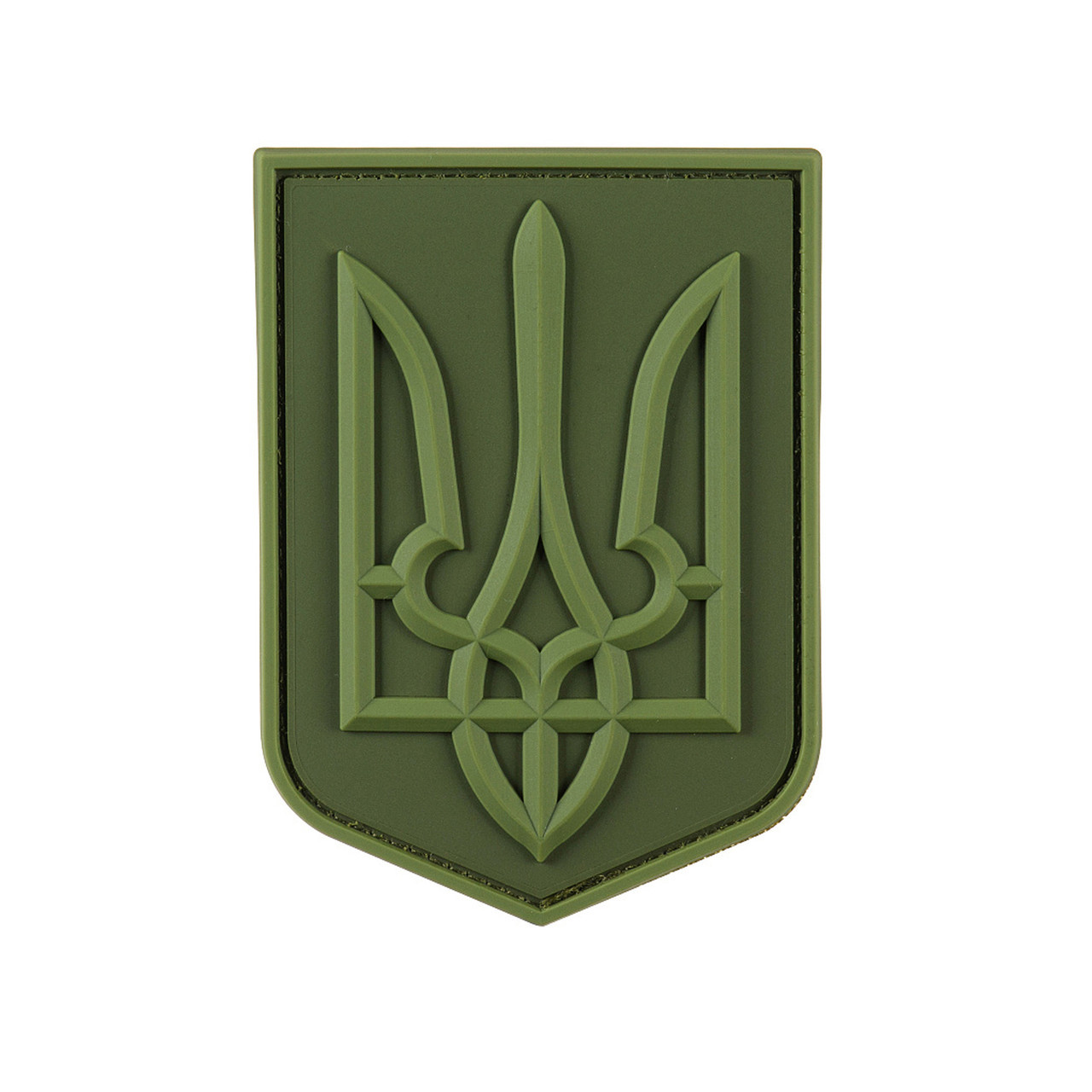 Нашивка герб України PVC великий олива, фото 1