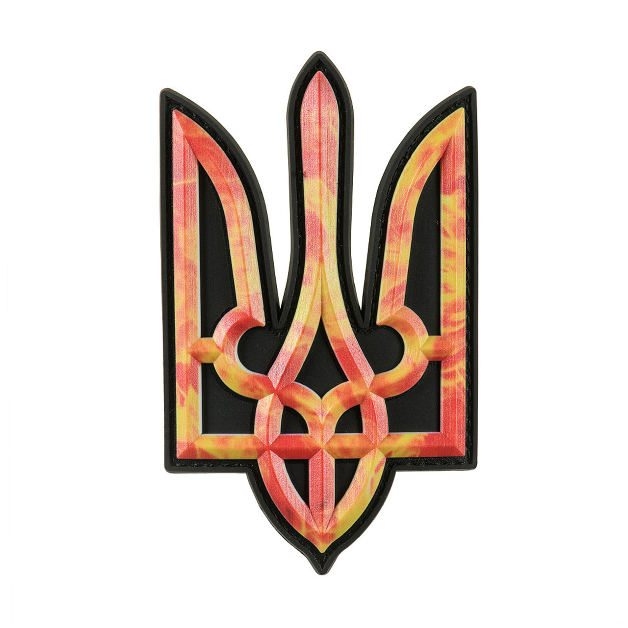 Нашивка Тризуб PVC великий вогонь, фото 1