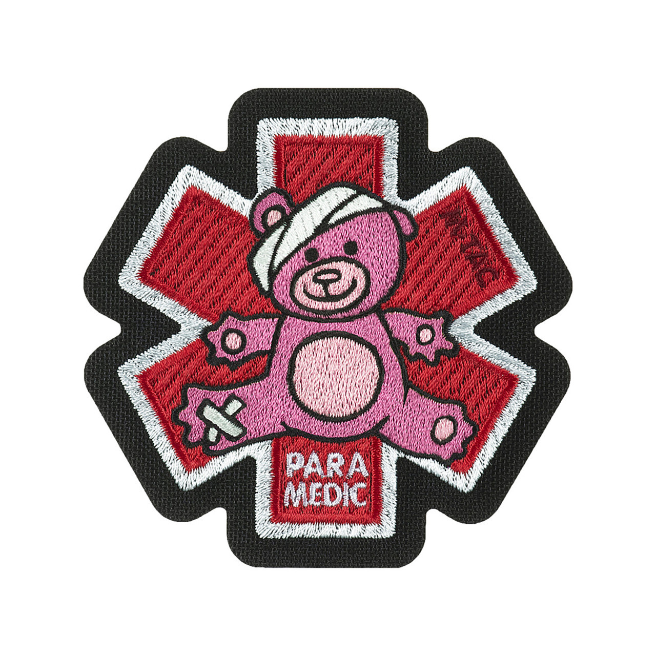 M-Tac нашивка Paramedic Ведмідь (вишивка) Pink/Black, фото 1
