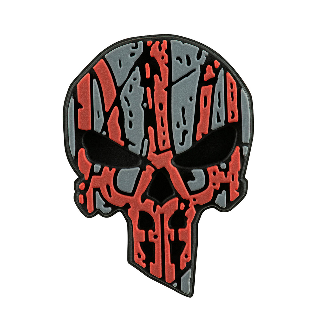 M-Tac нашивка Ukrainian Punisher 3D PVC Red/Black type 2, фото 1
