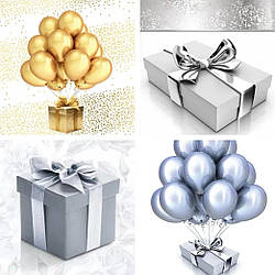 Подарунковий паперовий пакет КВАДРАТ 22,5*23*10 см Бант