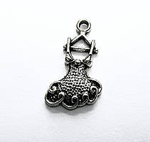 Підвіски металеві Finding Кулон плаття одяг Античне срібло 22 мм x 12 мм