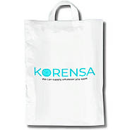 Білий поліетиленовий пакет 40х43 см з петлевою ручкою та логотипом Пакет петля щільністю 90 мкм до 10 кг, фото 8