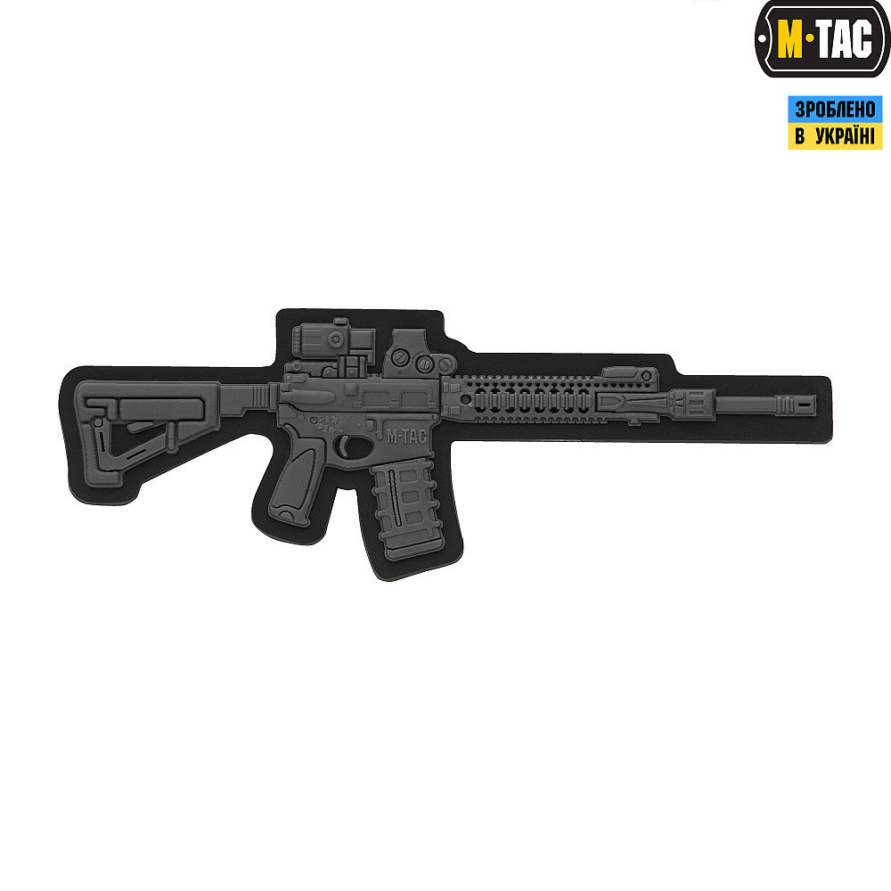 M-Tac нашивка AR-15 3D PVC Dark Grey, фото 1