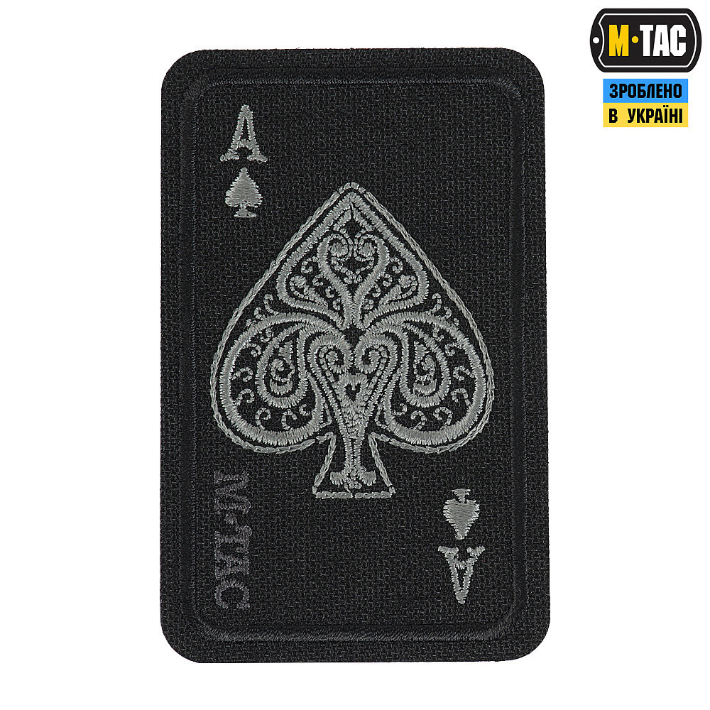 M-Tac нашивка Ace of Spades (вишивка) Black, фото 1
