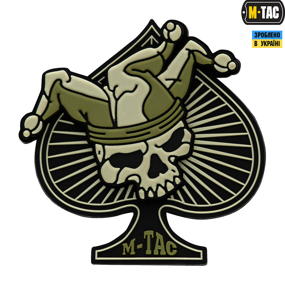 M-Tac нашивка Ace of Spades 3D PVC Black/Olive, фото 1