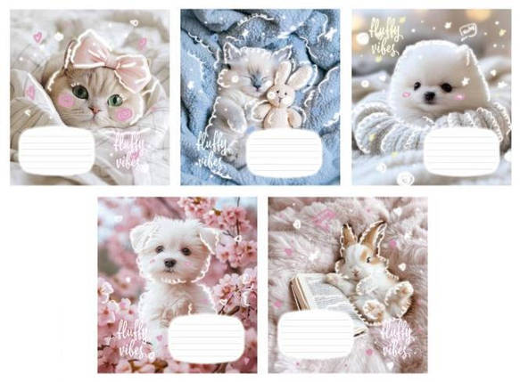 Зошит 18 арк. клітинка "STAR" / Fluffy vibes, фото 1