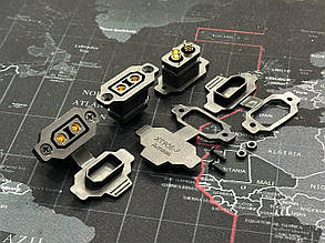 Силовий Роз'єм Amass XT90E-F (Мама) 45/90A 500В Врізний З Захисною Заглушкою Чорний