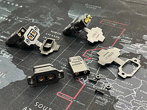 Силовий Роз'ємний Комплект XT90E-F + XT90H-M Чорний (Amass) 45A/90A 500В