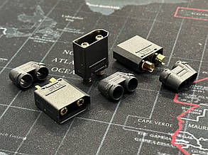 Силовий Роз'єм Amass XT90H-M (Тато) З Захисним Ковпачком 90A 500V