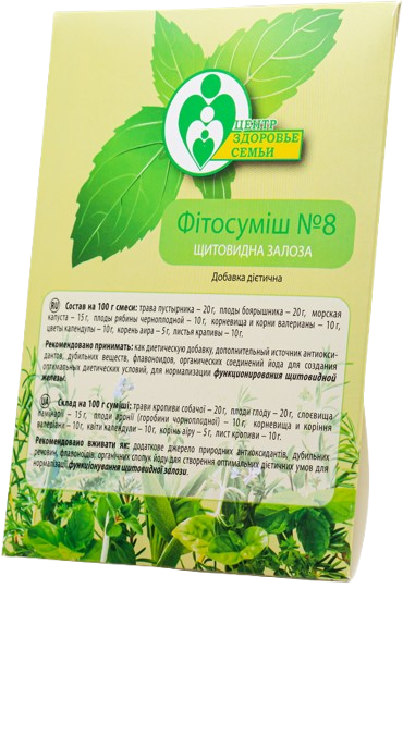 Збір №8 Нормалізація функцій щитовидної залози Центр Здоров'я Сім'ї 30 г