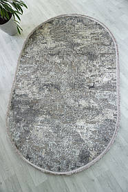 Сучасний овальний килим LEVADO 03889B L. GREY-BEIGE