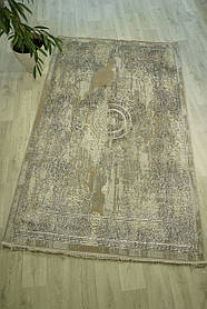 Рельєфний бежево-сірий килим LEVADO 03710D L. GREY-BEIGE