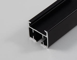 Профіль для електрокарнизу, алюмінієвий чорний, без комплектації