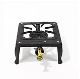 Комплект Чавунна газова плита плита GB-01 3,5 кВт з редуктором Ozkan з регулюванням та кисневий гумовий шланг 3 метра, фото 5