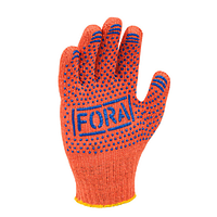 Рукавички 15300 трикотаж з крапкою ПВХ клас 7 помаранчевий ДКГ