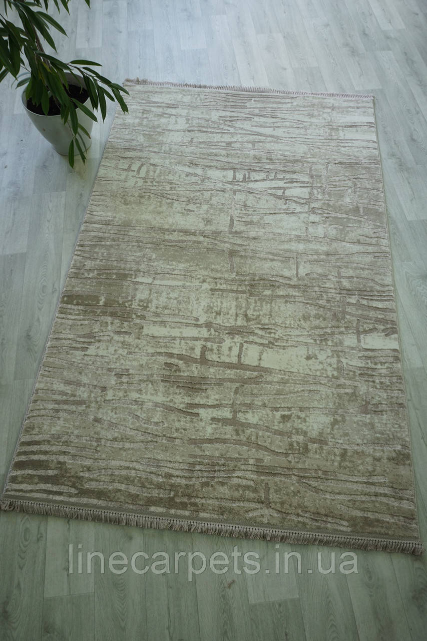Сучасний бежевий килим LEVADO 08111A  L.BEIGE/L.BEIGE, фото 1