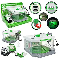 Іграшка гараж міські служби з машинкою звук зі світлом і паром CLM-887