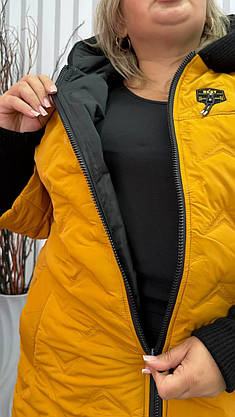 Демісезонна курточка вільного крою "Вінтер" (плащівка+синтепон) 66-68 70-72 74-76, фото 2