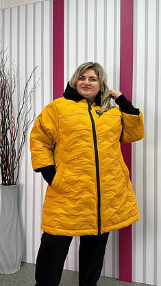 Демісезонна курточка вільного крою "Вінтер" (плащівка+синтепон) 66-68 70-72 74-76, фото 5