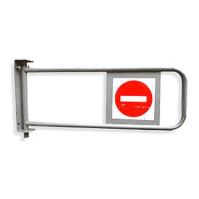 Б/В Сірі турнікети в магазин без стійки 68х26 см. Хвіртка для магазину. Прапорці для магазину