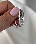 Срібні сережки з камінцями, РОДІЙ 0846.10р, фото 6