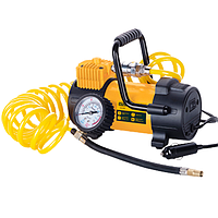 Компресор авто однопоршневий профі 12V 180W 40л/хв 10 Атм прикурювач + кручений шланг та клеми СИЛА