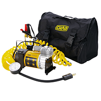 Компресор авто однопоршневий посилений 12V 180W 37 л/хв 10 Атм + кручений шланг та клеми СИЛА