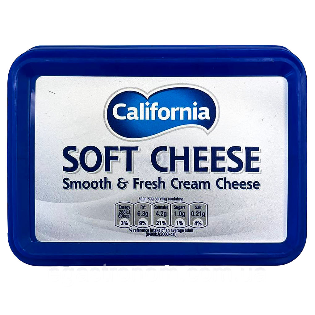 Крем-сир 60% Каліфорнія Сalifornia soft cheese 180g 12шт/ящ (Код: 00-00017949)